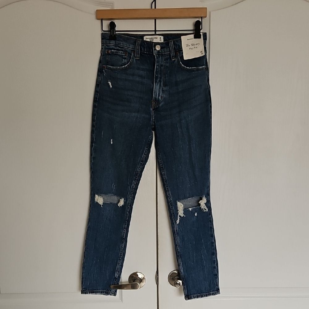 Women's Blue High-Rise Skinny  Jeans